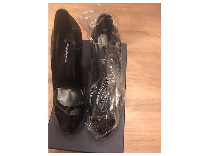 Wunderschöne schwarze Pumps mit Absatz 12 ALBERTO GUARDIANI neue Nr. 37.5 - Ansicht 4