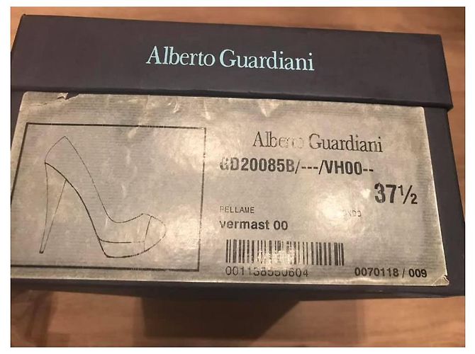 Wunderschöne schwarze Pumps mit Absatz 12 ALBERTO GUARDIANI neue Nr. 37.5 - Ansicht 5