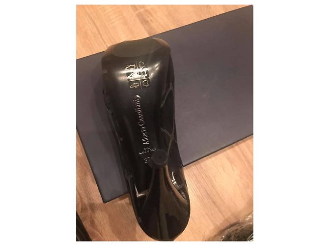 Wunderschöne schwarze Pumps mit Absatz 12 ALBERTO GUARDIANI neue Nr. 37.5 - Ansicht 7