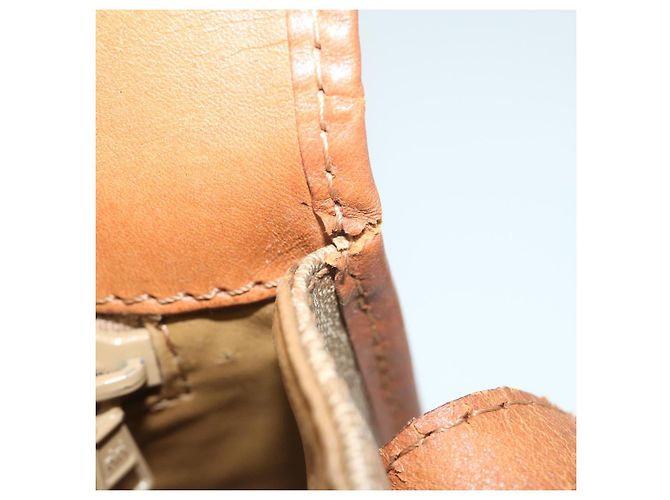 Céline CELINE Borsa a tracolla in tela macadam Beige Auth ai726 - vista 10