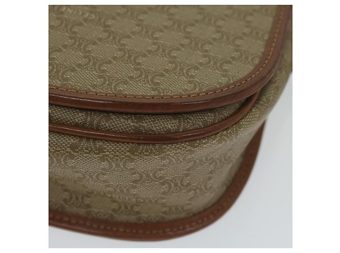 Céline CELINE Borsa a tracolla in tela macadam Beige Auth ai726 - vista 14