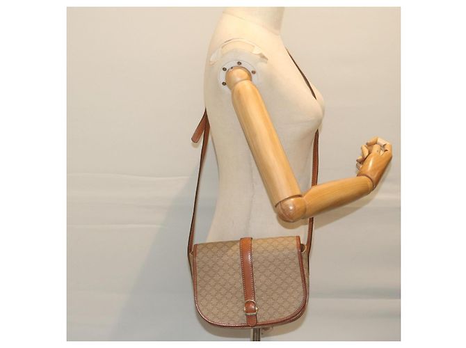 Céline CELINE Borsa a tracolla in tela macadam Beige Auth ai726 - vista 22