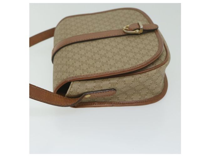 Céline CELINE Borsa a tracolla in tela macadam Beige Auth ai726 - vista 4