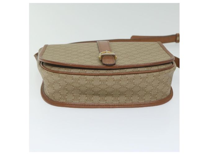 Céline CELINE Borsa a tracolla in tela macadam Beige Auth ai726 - vista 5
