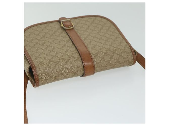 Céline CELINE Borsa a tracolla in tela macadam Beige Auth ai726 - vista 6