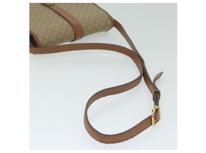 Céline CELINE Borsa a tracolla in tela macadam Beige Auth ai726 - vista 7