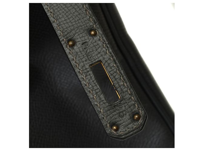 Hermès Sac HERMES Birkin 35 en Cuir Gris - 101703 - vue 8