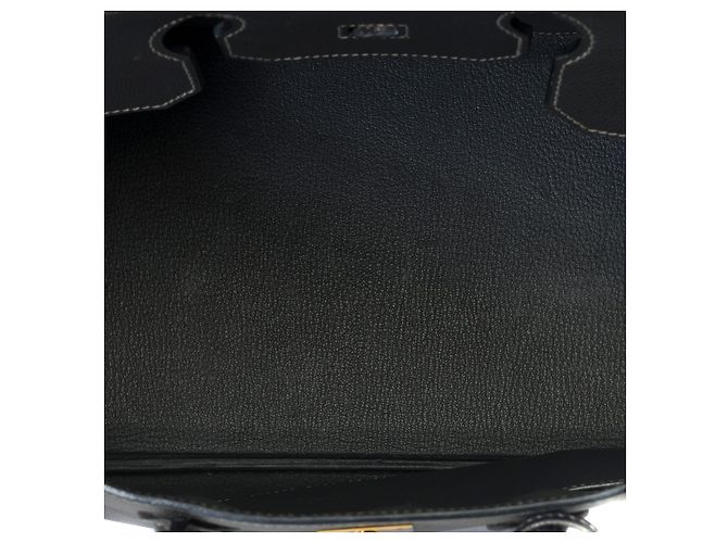 Hermès Sac HERMES Birkin 35 en Cuir Gris - 101703 - vue 9