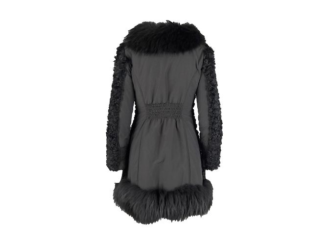 Casaco de shearling barato e chique Moschino com pele Preto - vista 2