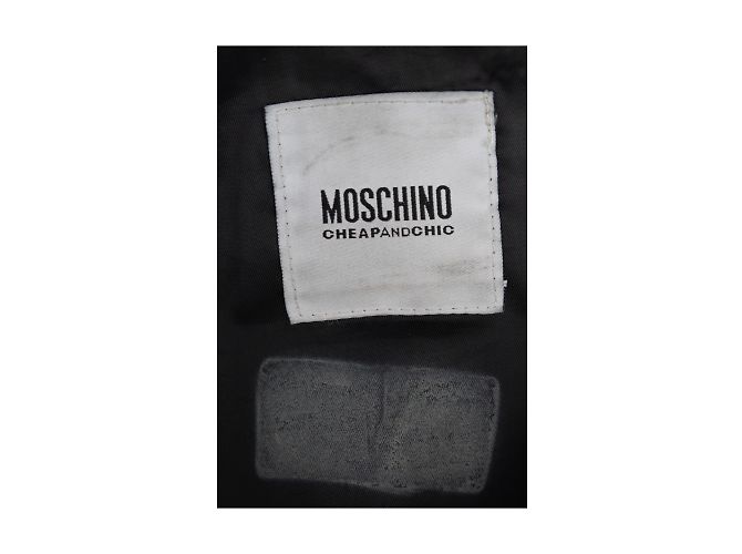 Casaco de shearling barato e chique Moschino com pele Preto - vista 5