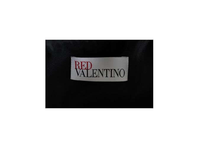 Abrigo de lana con mangas de plumas de animales de Red Valentino Negro - vista 6