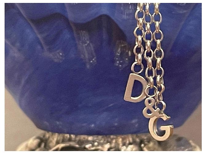 Orecchini Dolce & Gabbana modello DJ0150 a tre fili con logo in acciaio Argento - vista 3