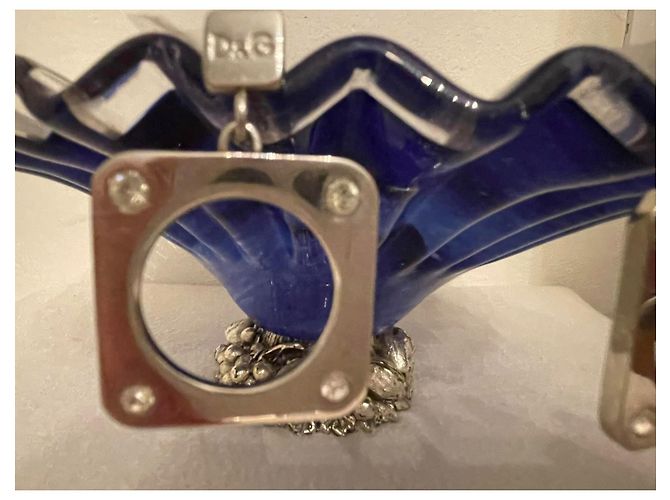 Orecchini DOLCE & GABBANA DJ0759 in acciaio quadrati con cristalli bianchi Argento - vista 4