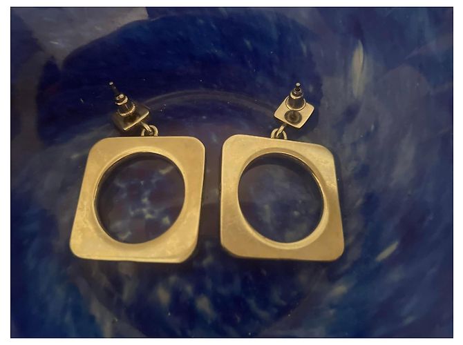 Orecchini DOLCE & GABBANA DJ0759 in acciaio quadrati con cristalli bianchi Argento - vista 7