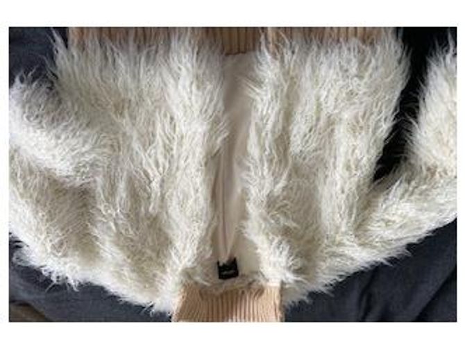 Maje Bomberjacke Beige Kunstpelz - Ansicht 2