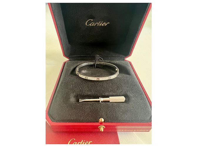 Bracciale Cartier Love SM oro bianco 16 Argento - vista 5