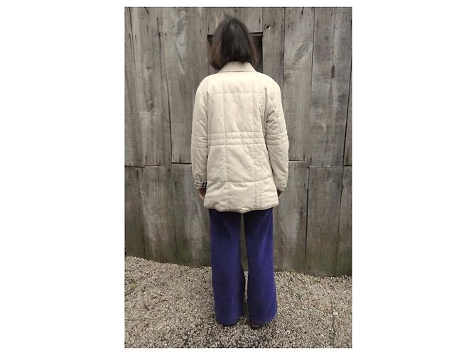 Giacca trapuntata Burberry taglia 40 Bianco sporco - vista 3