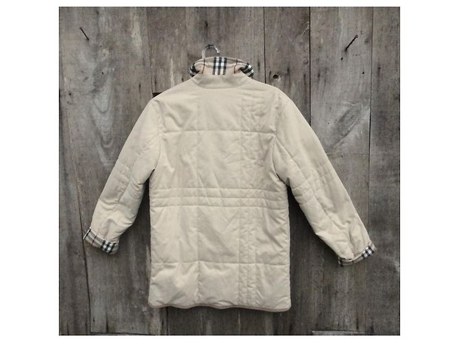 Giacca trapuntata Burberry taglia 40 Bianco sporco - vista 9