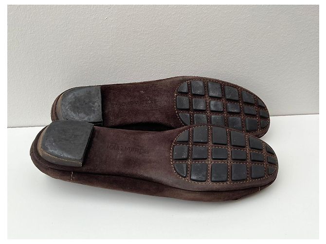 Flache Mokassins von Louis Vuitton Braun - Ansicht 10