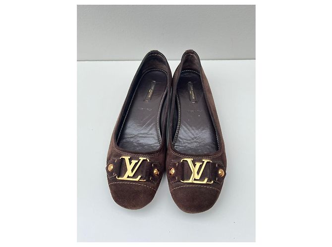 Flache Mokassins von Louis Vuitton Braun - Ansicht 4