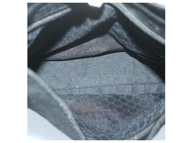 GUCCI Sac à Bandoulière Toile Noir Auth bs11422 - vue 11