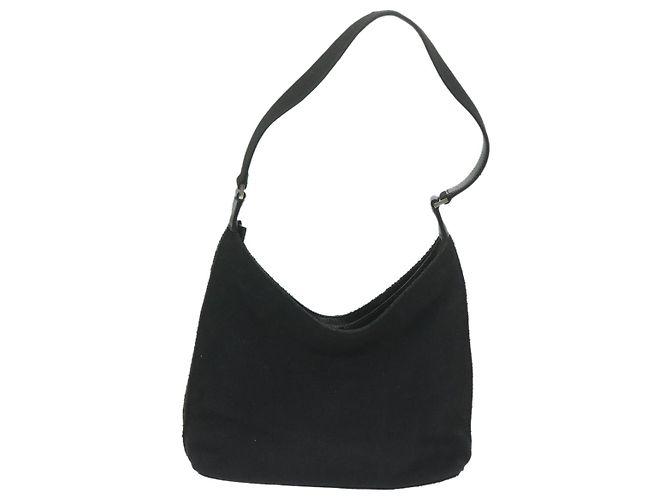 GUCCI Sac à Bandoulière Toile Noir Auth bs11422 - vue 13