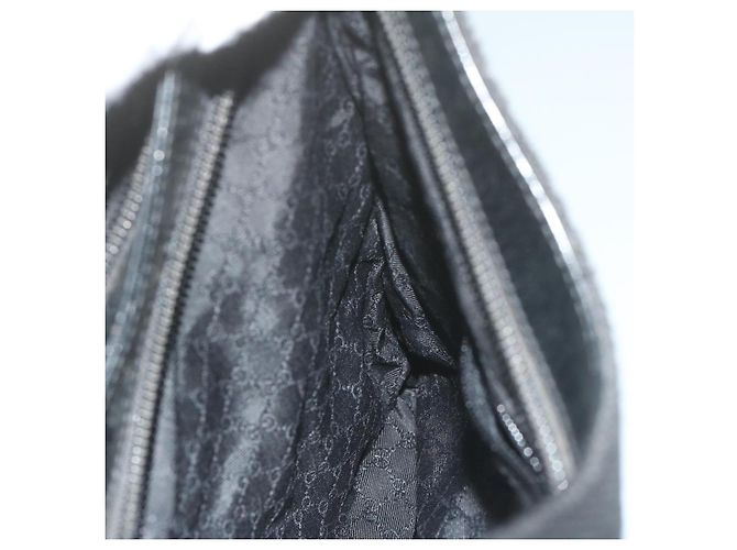 GUCCI Sac à Bandoulière Toile Noir Auth bs11422 - vue 20