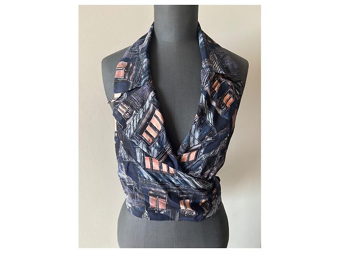 Top Chanel in seta multicolore - vista 2