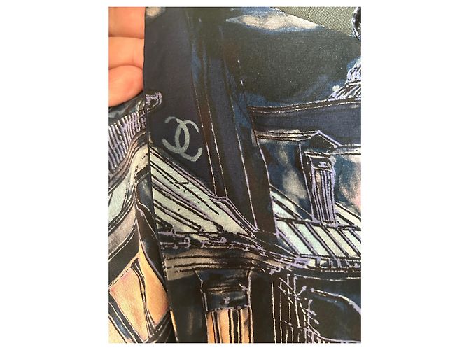 Top Chanel in seta multicolore - vista 4