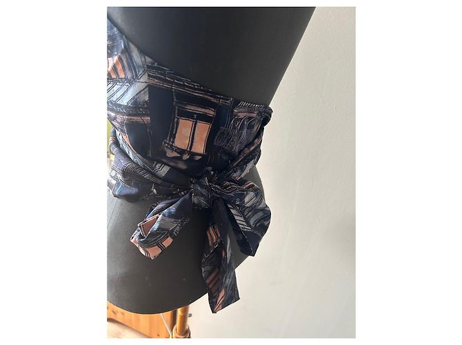 Top Chanel in seta multicolore - vista 5