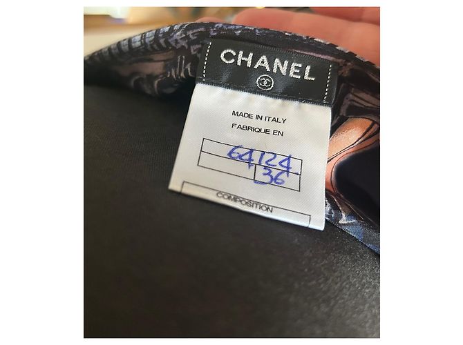 Top Chanel in seta multicolore - vista 6
