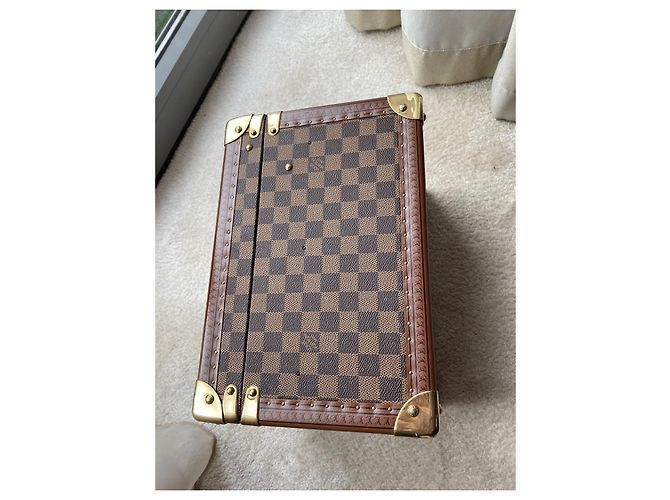 Louis Vuitton Damier Boite Flacon Borsa da viaggio marrone pelle - vista 2