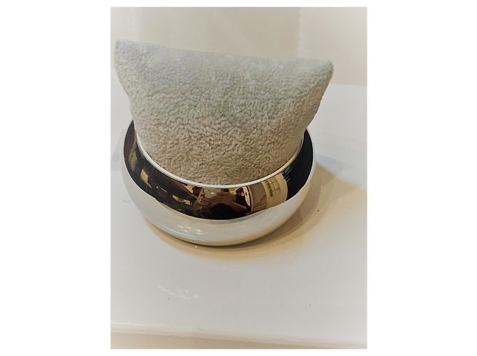 Set gioielli vintage DOLCE & GABBANA bracciale orecchini acciaio logo smaltato Argento - vista 4