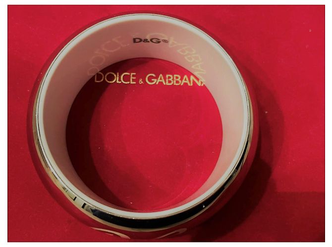 Set gioielli vintage DOLCE & GABBANA bracciale orecchini acciaio logo smaltato Argento - vista 8