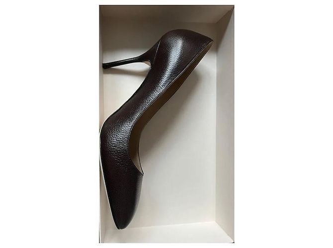 Décolleté Sergio Rossi Chi-Chi in pelle marrone Marrone scuro - vista 2