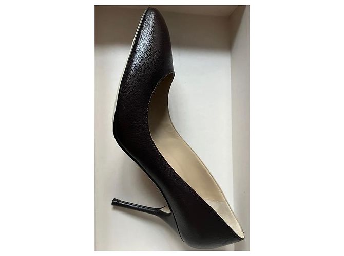 Décolleté Sergio Rossi Chi-Chi in pelle marrone Marrone scuro - vista 4