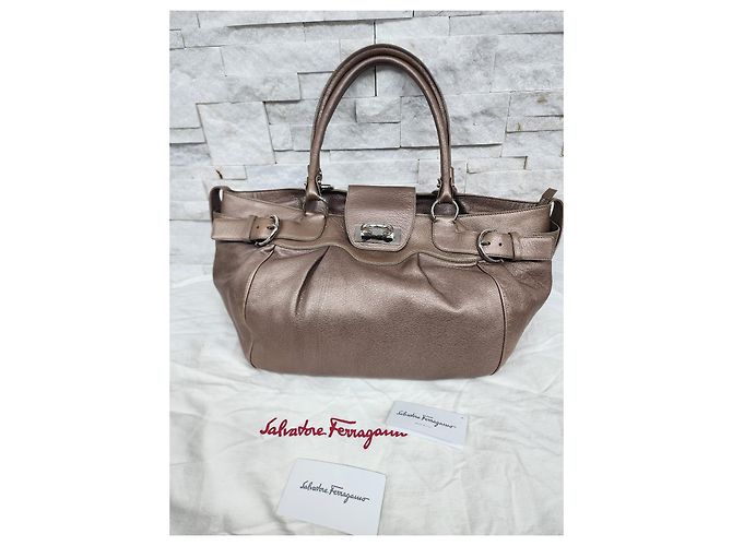 Borsa Salvatore Ferragamo Bronzo - vista 11