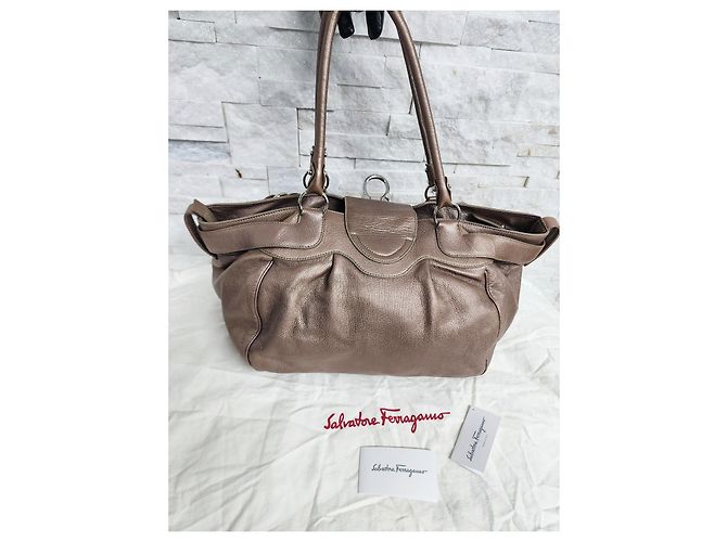 Borsa Salvatore Ferragamo Bronzo - vista 3