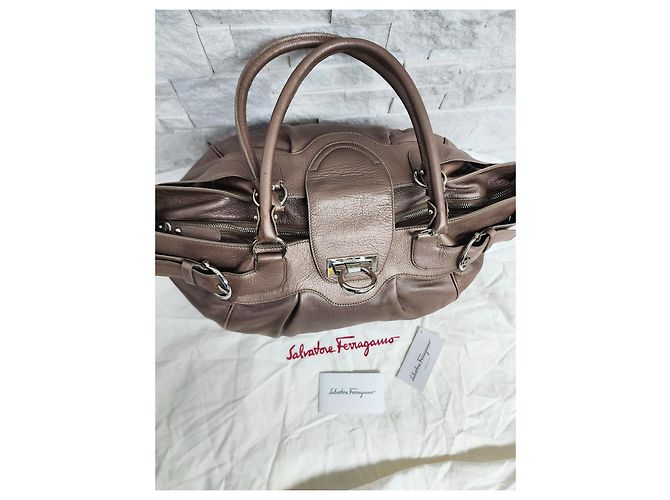 Borsa Salvatore Ferragamo Bronzo - vista 6