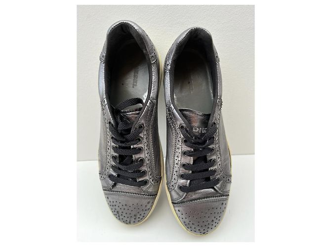 Diesel Sneaker aus Leder Metallic Metallisch - Ansicht 11