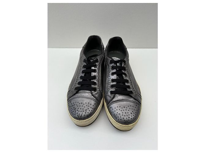Diesel Sneaker aus Leder Metallic Metallisch - Ansicht 2