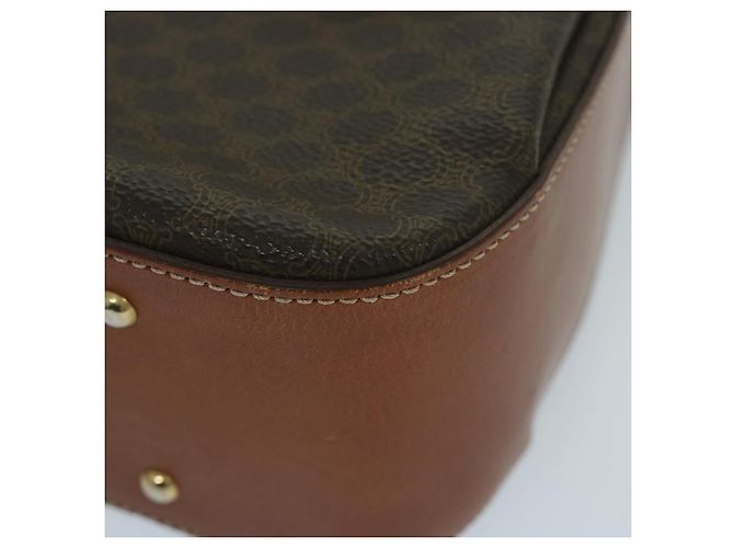 Céline CELINE Borsa a mano in tela macadam Pelle PVC Marrone Auth ep2930 - vista 15