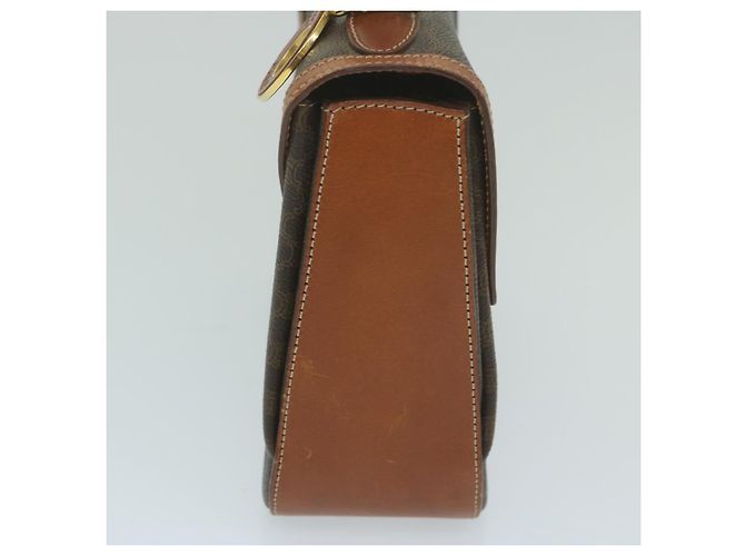 Céline CELINE Borsa a mano in tela macadam Pelle PVC Marrone Auth ep2930 - vista 4