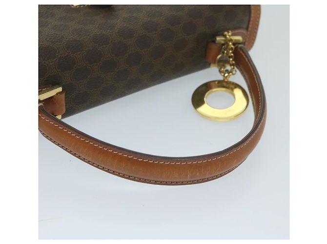 Céline CELINE Borsa a mano in tela macadam Pelle PVC Marrone Auth ep2930 - vista 7