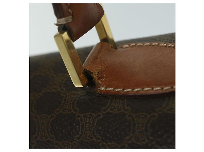 Céline CELINE Borsa a mano in tela macadam Pelle PVC Marrone Auth ep2930 - vista 8