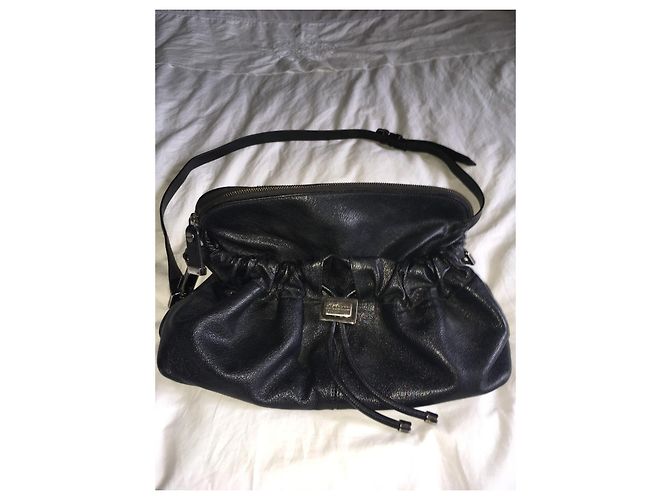 Borsa Burberry in pelle martellata nera con tracolla Nero - vista 17
