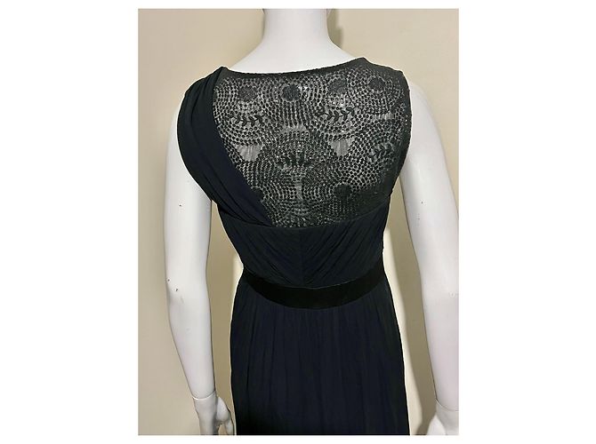 Langes schwarzes Abendkleid von Vera Wang - Ansicht 3