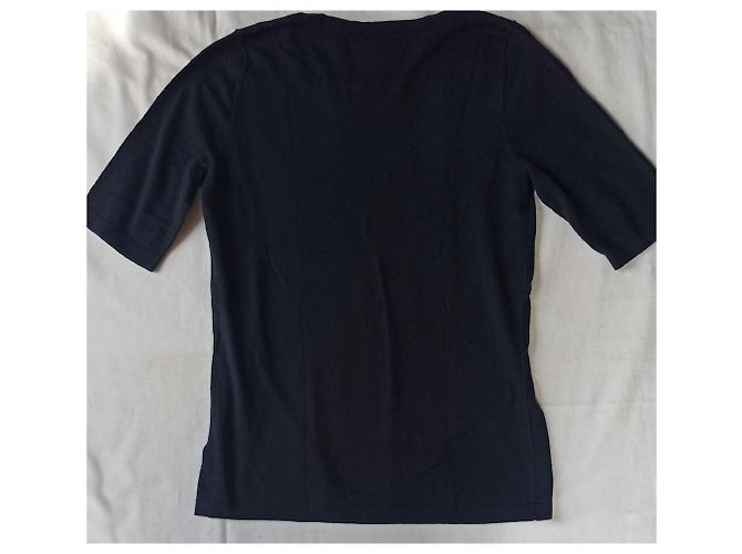 Cambon Camiseta Chanel Uniforme Azul Marino Algodón Logo CC - vista 2