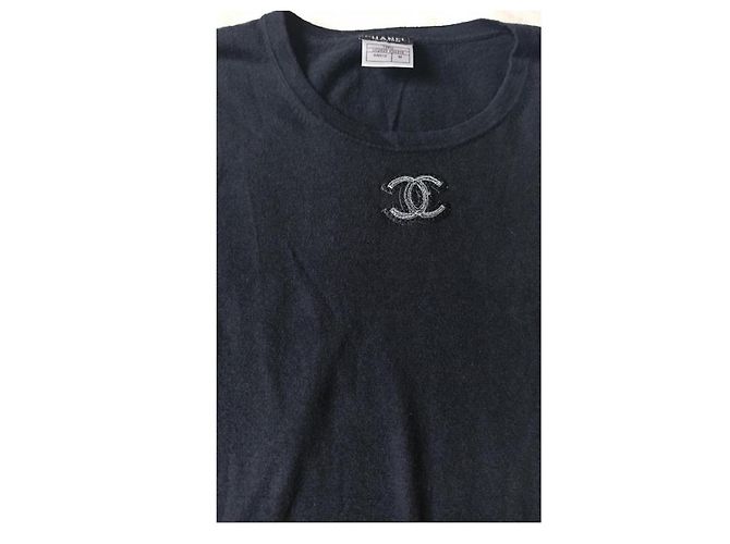 Cambon Camiseta Chanel Uniforme Azul Marino Algodón Logo CC - vista 3