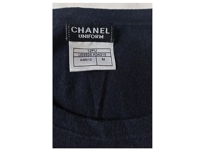 Cambon Camiseta Chanel Uniforme Azul Marino Algodón Logo CC - vista 4